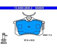 Brake Pad Set, Disc Brake ATE 13.0460-2820.2