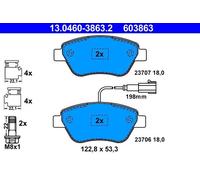 Brake pad set, disc brake ATE 13.0460-3863.2 (1 set-1 piece)