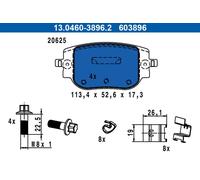 ATE 13.0460-3896.2 Brake pad set