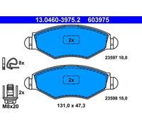 Brake pad set, disc brake ATE 13.0460-3975.2 (1 set-1 piece)