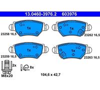 Brake pad set, disc brake ATE 13.0460-3976.2 (1 set-1 piece)