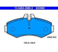 Brake pads 13.0460-3980.2 ATE for MERCEDES-BENZ VITO Bus V-CLASS VITO Van
