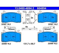Brake pad set, disc brake ATE 13.0460-4894.2 (1 set-1 piece)
