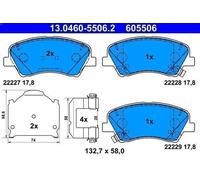 Brake Pad Set, disc brake ATE 13.0460-5506.2 for KIA STONIC (YB) 1 2017-2025