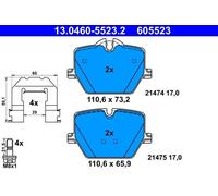 Brake Pad Set, disc brake ATE 13.0460-5523.2 (1set-1pcs)