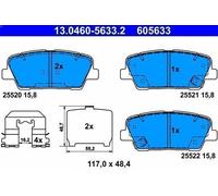 Brake Pad Set, disc brake ATE 13.0460-5633.2 KIA SORENTO II (XM) 2 2010-2015