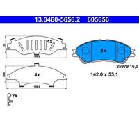 Brake pad set, disc brake ATE 13.0460-5656.2 (1 set-1 piece)