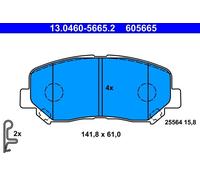 Brake pad set, disc brake ATE 13.0460-5665.2 (1 set-1 piece)