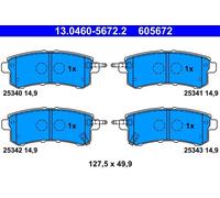 Brake pad set, disc brake ATE 13.0460-5672.2 (1 set-1 piece)
