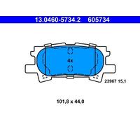 Brake pad set, disc brake ATE 13.0460-5734.2 (1 set-1 piece)
