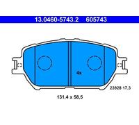 ATE 13.0460-5743.2 Brake pad set