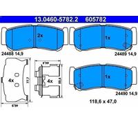 Brake Pad Set, disc brake ATE 13.0460-5782.2