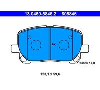 Brake pad set, disc brake ATE 13.0460-5846.2 (1 set-1 piece)