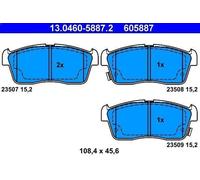 Brake Pad Set, disc brake ATE 13.0460-5887.2 for SUBARU JUSTY IV 1 2007-2012