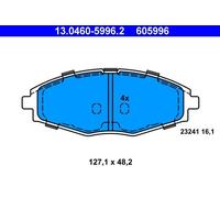 Brake pad set, disc brake ATE 13.0460-5996.2 (1 set-1 piece)