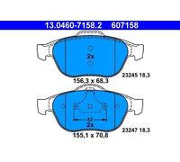 Brake pad set, disc brake ATE 13.0460-7158.2 (1 set-1 piece)