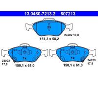 Brake pad set, disc brake ATE 13.0460-7213.2 (1 set-1 piece)