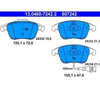 Brake pad set, disc brake ATE 13.0460-7242.2 (1 set-1 piece)