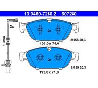 Brake Pad Set, Disc Brake ATE 13.0460-7280.2