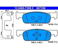 Brake Pad Set, disc brake ATE 13.0460-7358.2 (1set-1pcs)