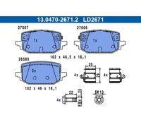 ATE 13.0470-2671.2 Brake pad set