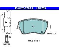 Brake Pad Set, disc brake ATE 13.0470-2709.2 for DUSTER (HS_) 1.5 2010-2018