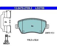 Brake Pad Set, disc brake ATE 13.0470-2709.2 for DUSTER (HS_) 1.5 2011-2018