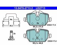 Brake Pad Set, disc brake ATE 13.0470-2713.2 (1set-1pcs)