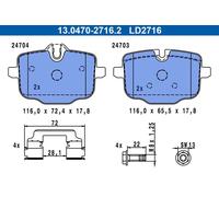 Brake Pad Set, disc brake ATE 13.0470-2716.2 (1set-1pcs)