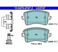 Brake Pad Set, disc brake ATE 13.0470-2747.2 (1set-1pcs)