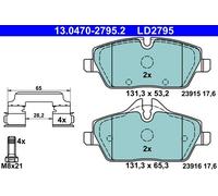 Brake Pad Set, disc brake ATE 13.0470-2795.2 (1set-1pcs)