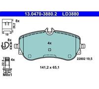 Brake Pad Set, disc brake ATE 13.0470-3880.2 for MAN TGE Van 2 2017-2024