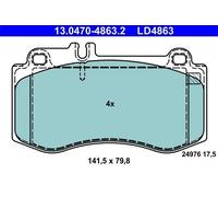 Brake Pad Set, disc brake ATE 13.0470-4863.2 for CLS (C218) 3 2013-2017