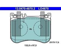 Brake Pad Set, disc brake ATE 13.0470-4870.2 for SL (R231) 3 2014-2016