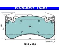 Brake Pad Set, disc brake ATE 13.0470-4873.2 (1set-1pcs)