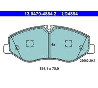Brake Pad Set, Disc Brake ATE 13.0470-4884.2