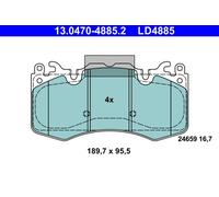 Brake Pad Set, disc brake ATE 13.0470-4885.2