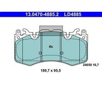 ATE Brake Pad Set 13.0470-4885.2 - Disc Brake Pads for Land Rover Range Rover (L405) 2012-2021
