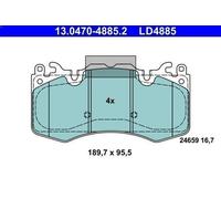Brake Pad Set, disc brake ATE 13.0470-4885.2 for RANGE ROVER IV (L405) 3 2013-