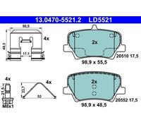 Brake Pad Set, disc brake ATE 13.0470-5521.2 (1set-1pcs)