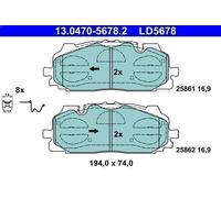 Brake Pad Set, disc brake ATE 13.0470-5678.2 for AUDI Q5 (FYB, FYG) 2 2016-2018