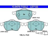 Brake Pad Set, Disc Brake ATE 13.0470-7122.2