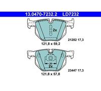 Brake Pad Set, disc brake ATE 13.0470-7232.2 (1set-1pcs)