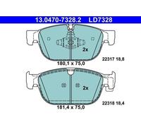 Brake Pad Set, disc brake ATE 13.0470-7328.2 for VOLVO XC40 (536) 2 2018-2021