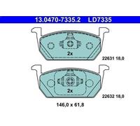 Brake Pad Set, disc brake ATE 13.0470-7335.2 for SEAT LEON (5F1) 2 2012-202
