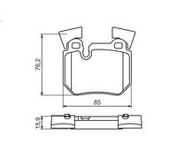 Brake Pad Set, disc brake BOSCH 0 986 494 421 for BMW 1 (E87) 2 2007-2011