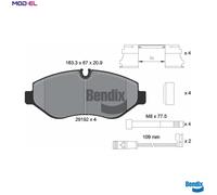 Bendix Disc Brake Pad Set BPD1008 – for VW Crafter 30-50 Platform/Chassis/Van/Bus