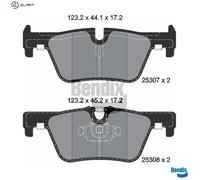 BRAKE PAD SET DISC BRAKE BPD1017 FOR BMW 2/F87/Convertible/F3/F0/F1/4 A B38B15