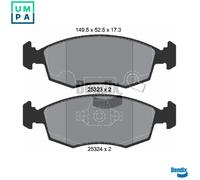 BRAKE PAD SET DISC BRAKE BPD1018 FOR FIAT LANCIA 312A4.000/A6.000 1.0L 2cyl 1.2L