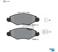 BRAKE PAD SET DISC BRAKE BPD1024 FOR PEUGEOT 206+ CITROËN KFW /KFV /KFX 1.4L